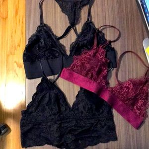 3 Pack of Lace Bralettes